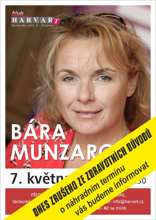 Bára Munzarová - ZRUŠENO (odloženo)